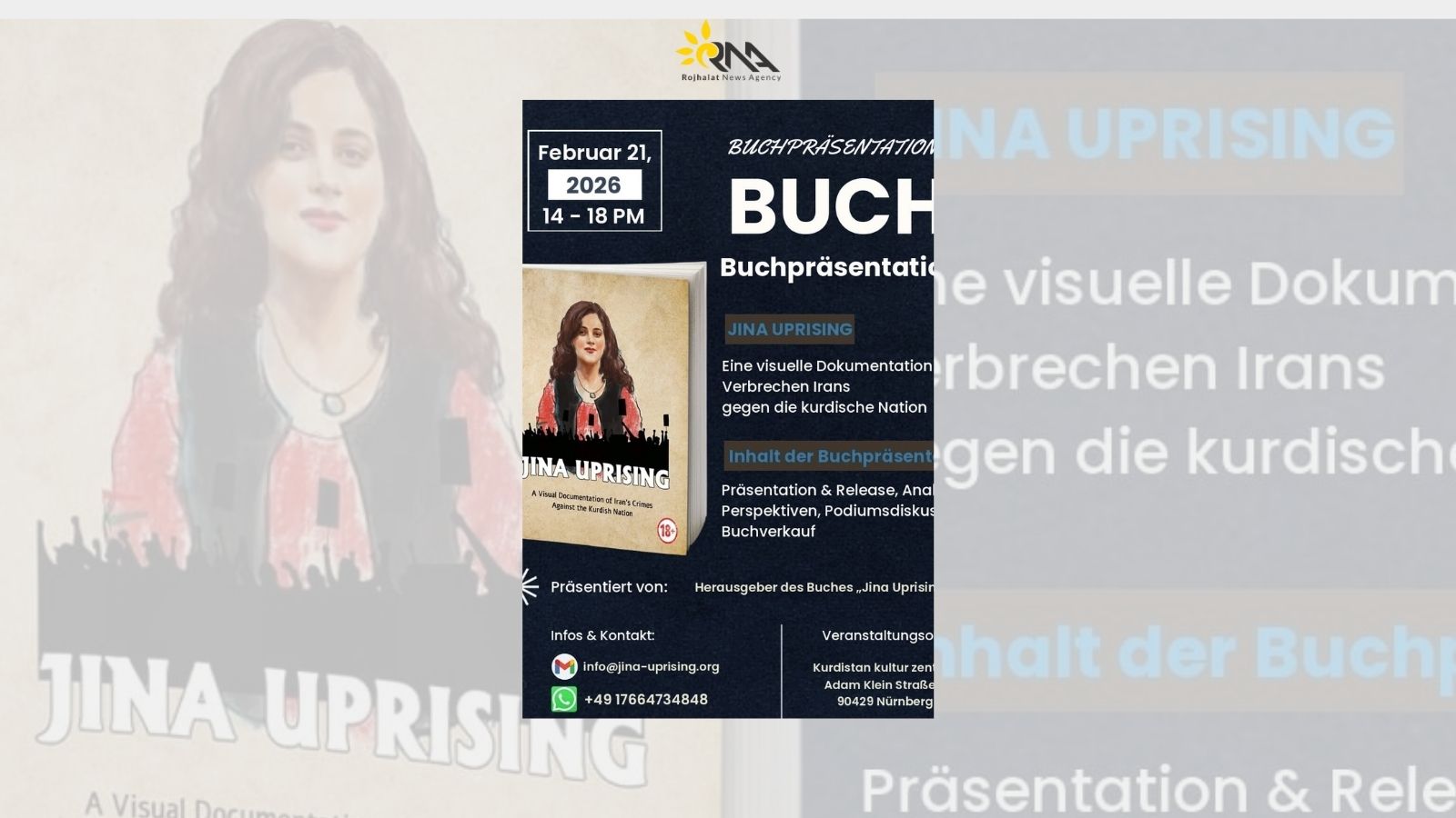 کۆڕی پەردەلادانی کتێبی بەڵگەنامەییی ڕاپەڕینی ژینا